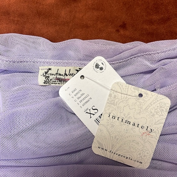 FREE People Under It All Mesh Bandeau Lilac SZ XS New With Tags - Picture 5 of 7